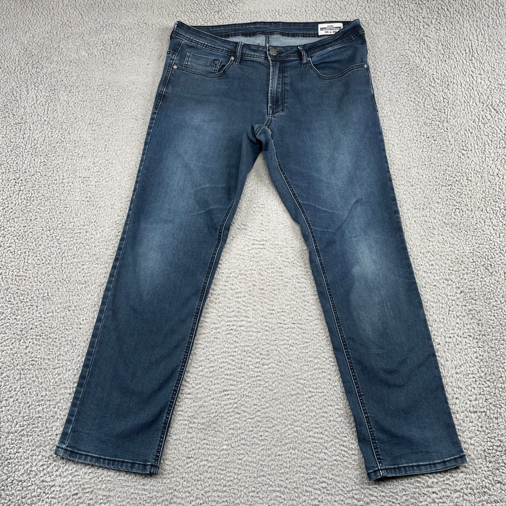 Buffalo David Bitton Jeans Mens 36x32 Blue Axel Slim Stretch Denim Pants